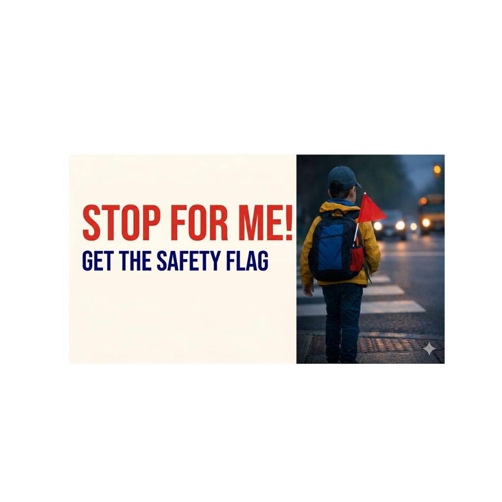 Student Safety Flag – High Visibility Backpack Flag 学生安全旗 —— 高可视度背包旗